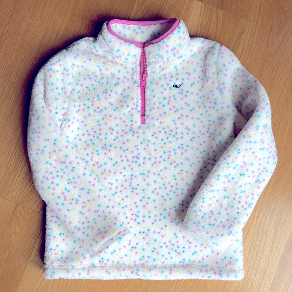 Vineyard Vines 🐳 Fleece Pull Over Quarter Zip - Picture 1 of 4